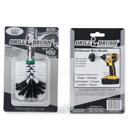 Drillbrush Truck Accessories - Car Cleaning Supplies - Car Wash - Drill Brush - G Mini-DB-White